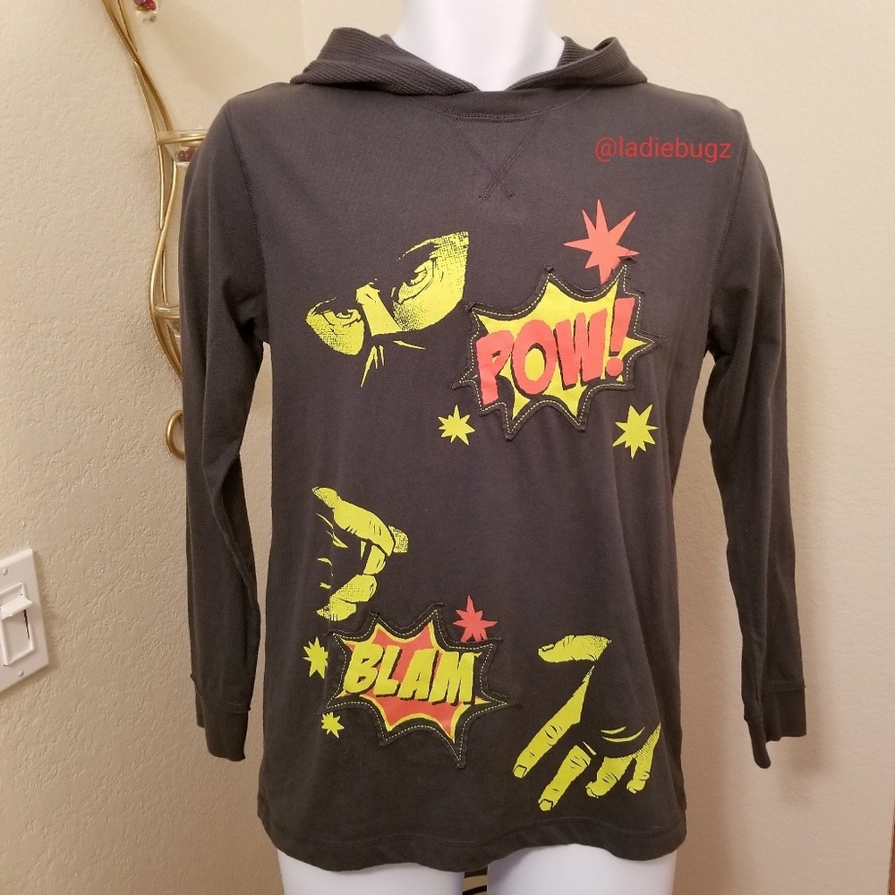 Hoodie with Vintage Style Comic Book Graphics